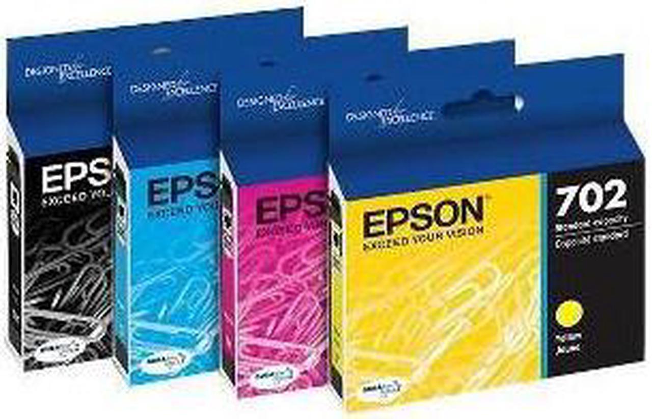 Epson Durabrite Ultra 702 Ink Cartridge - Black Cyan Magenta Yellow