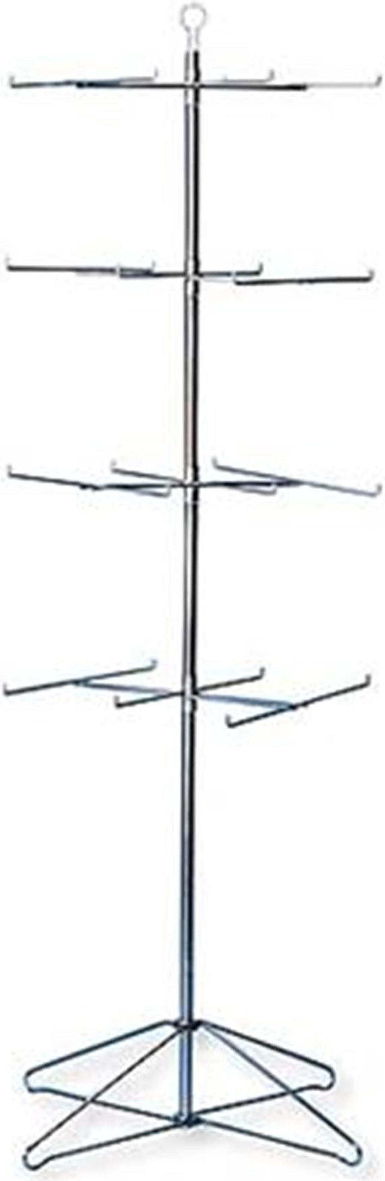 Main image of Retail Display Hanging Floor Spinner Rack - 4-Tier Wire 63½”H