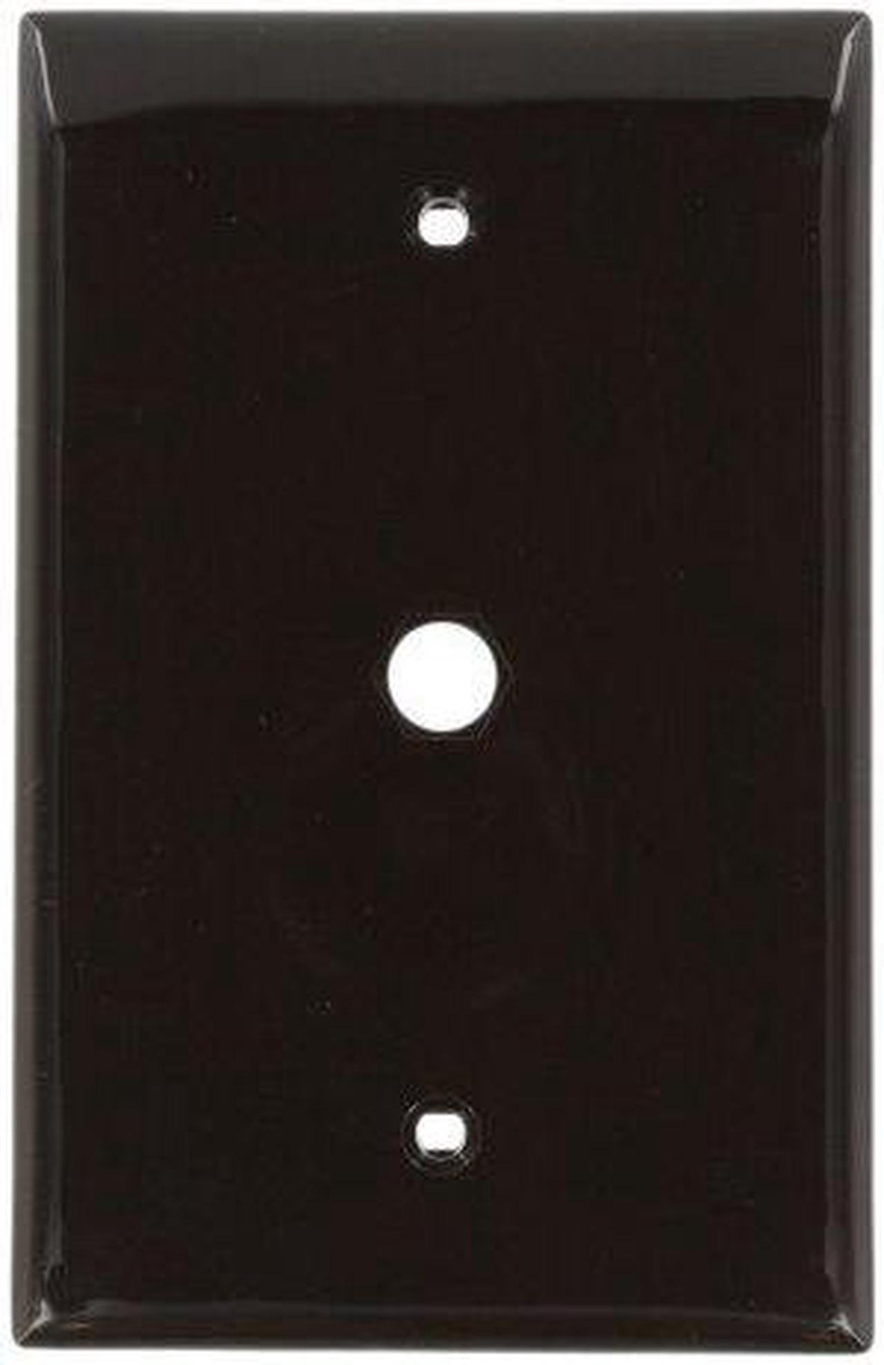 Main image of Leviton 40539-HMB Brown Midway F-Connector Hexagonal Opening Wall Plate