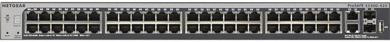 Main image of NETGEAR S3300-52X 52-Port Gigabit Stackable Smart Managed Switch GS752TX-100NES
