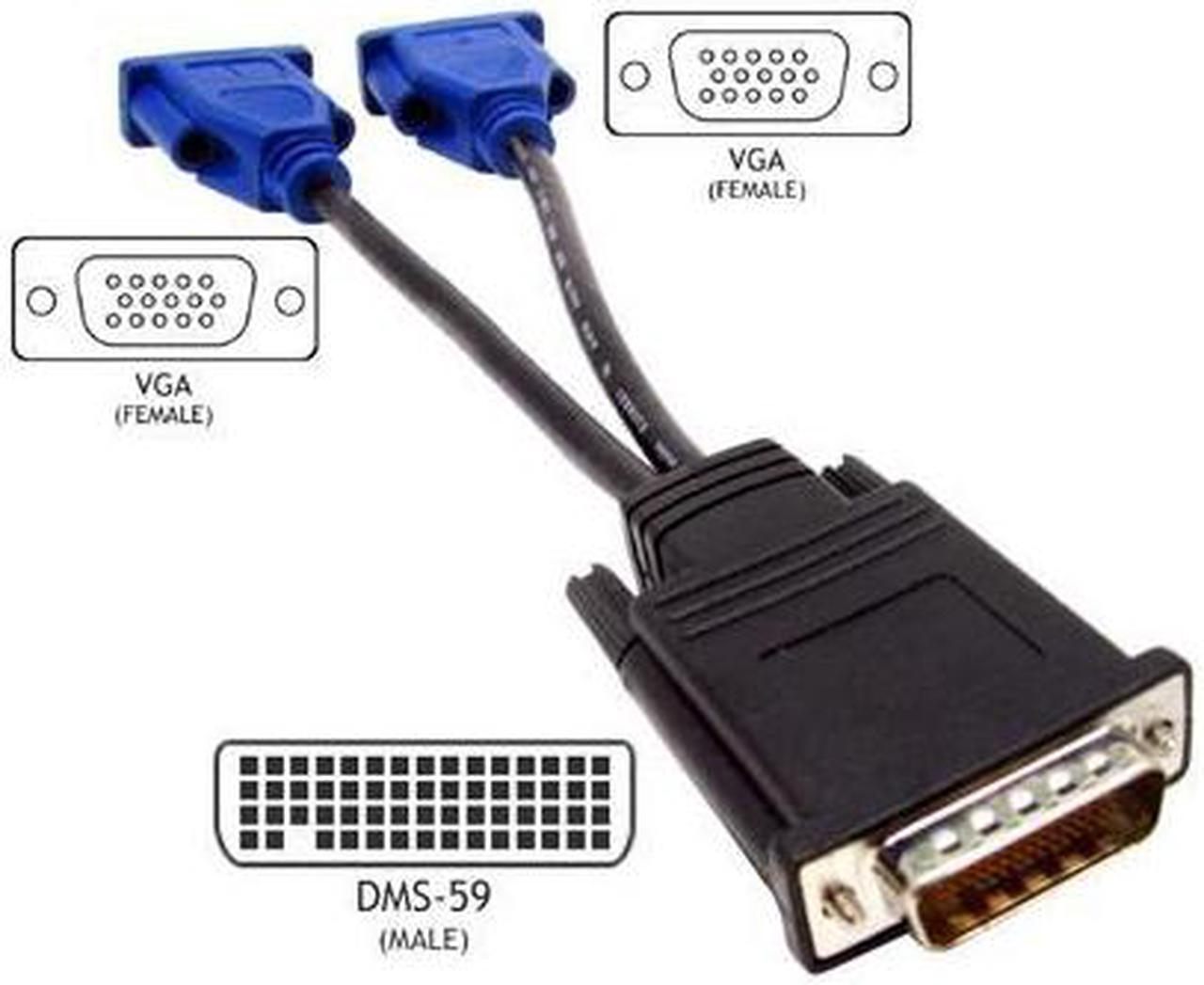 Alt view image 2 of 3 - HP 338285-008 DMS-59/VGA Splitter VGA Cable