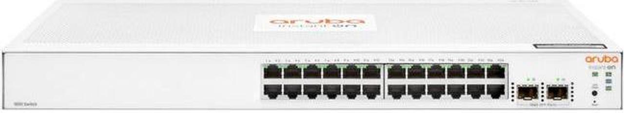 Aruba Instant On 1830 24G 2SFP Switch - 24 Ports - Manageable - Gigabit Ethernet - 10/100/1000Base-T, 100/1000Base-X - 2 Layer Supported - Modular - 2 SFP Slots - Power Supply - 7.80 W Power Consumpti