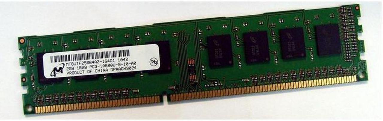 Micron Mt8jtf25664az-1G4d1  2Gb Pc310600u Ddr31333 Unbuffered Non Ecc 1Rx8 Cl9 240 Pin 1.5V Memory Module