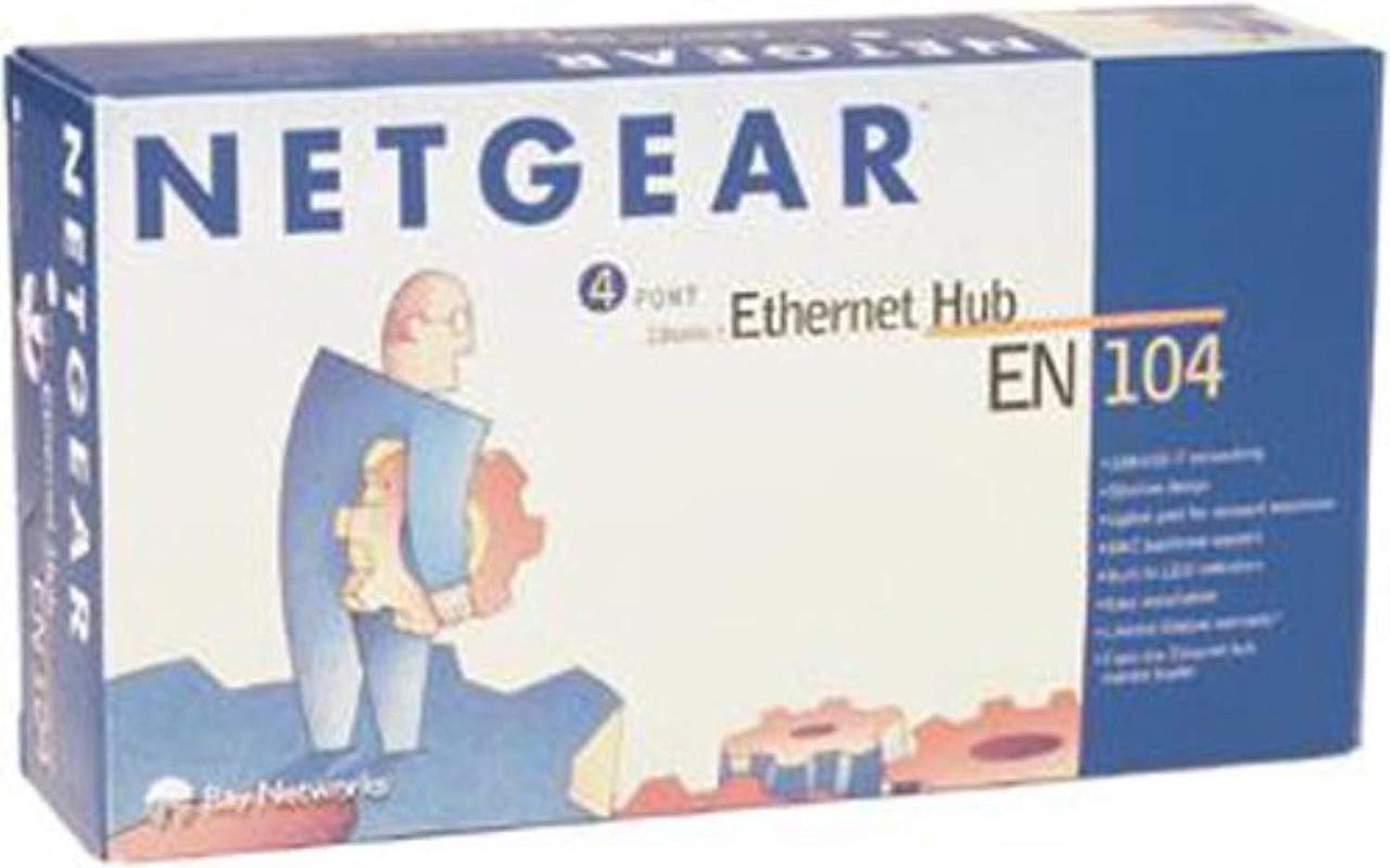 Alt view image 2 of 5 - Netgear EN104 Ethernet 4-Port Hub with BNC and Uplink Button