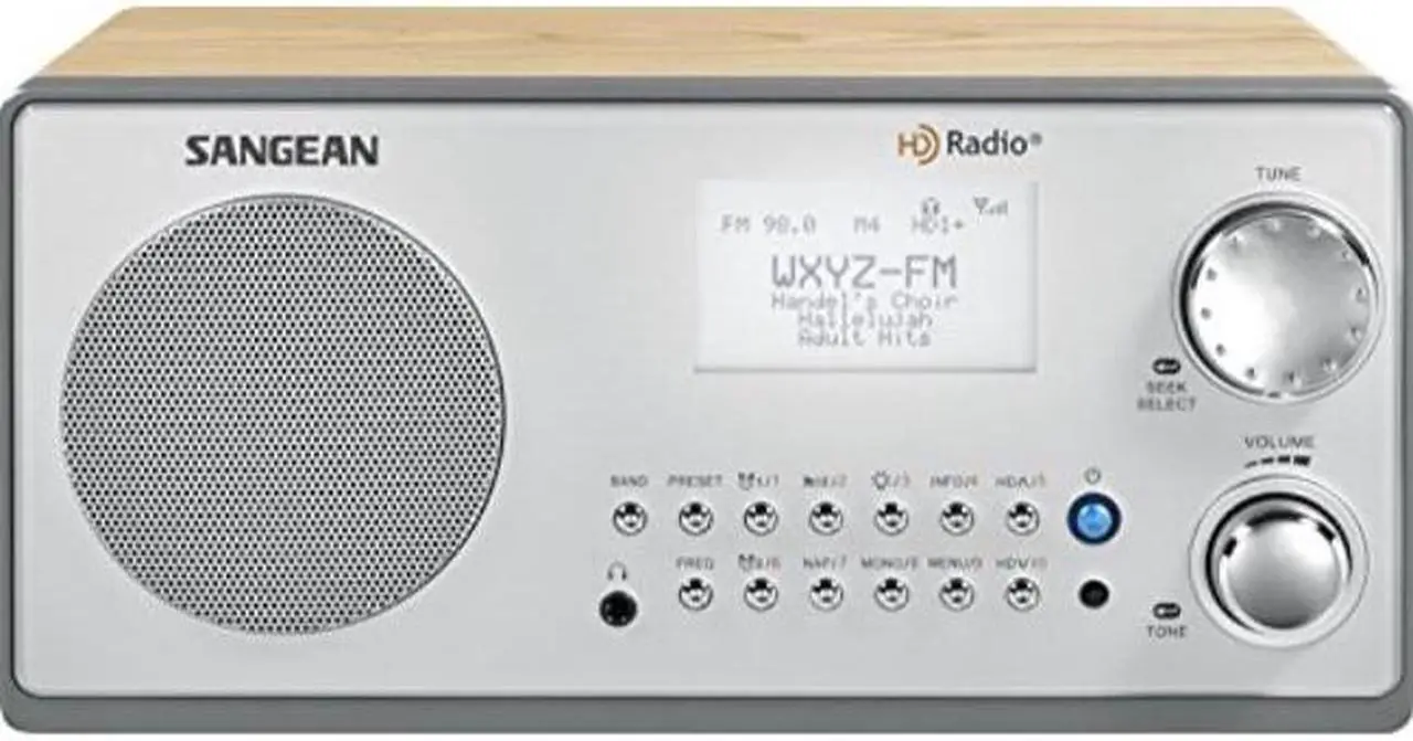 Alt view image 4 of 6 - Sangean HD Table Top Radio Walnut HDR-18