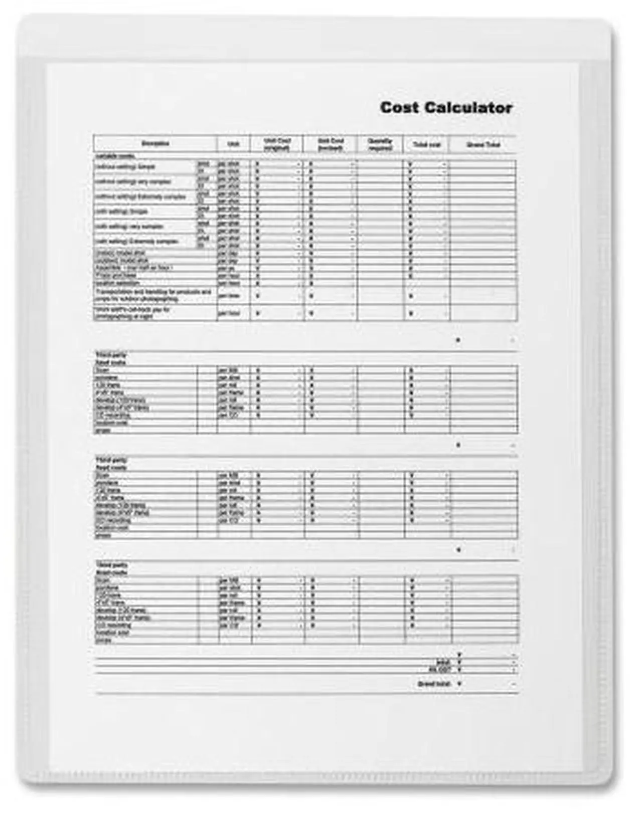 Alt view image 2 of 4 - Business Source Shop Ticket Holders Self-Adhesive 8-1/2"x11" 5/PK 50/BX CL 16466