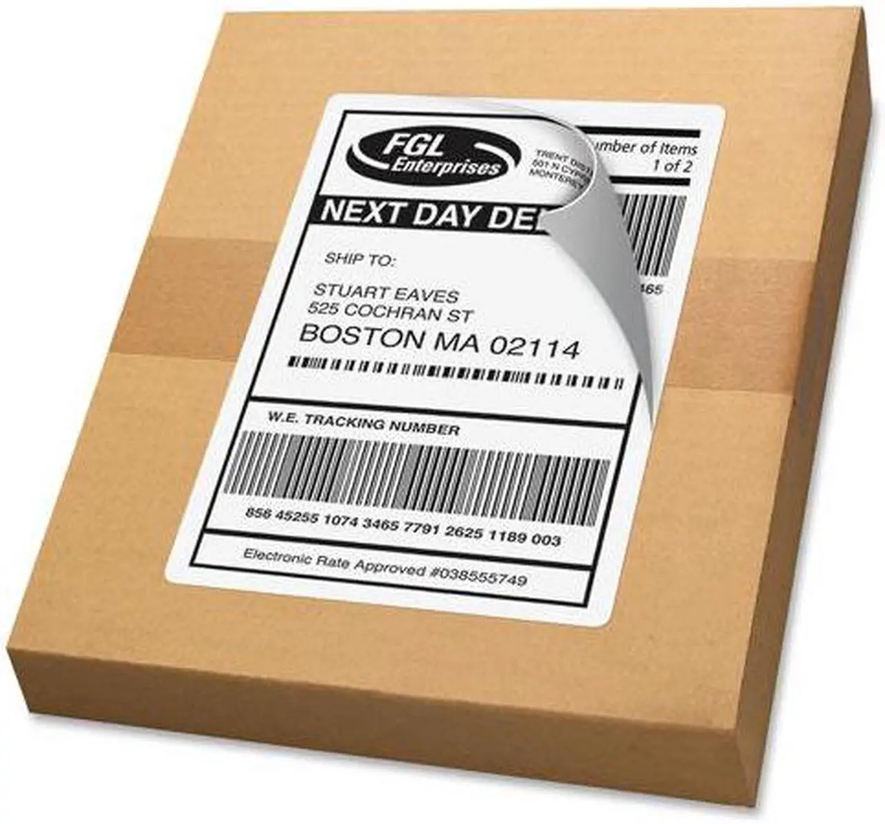 Alt view image 2 of 6 - Avery Easy Peel Laser/Inkjet Address Labels 1 x 2 5/8 White 15000/Box 95915