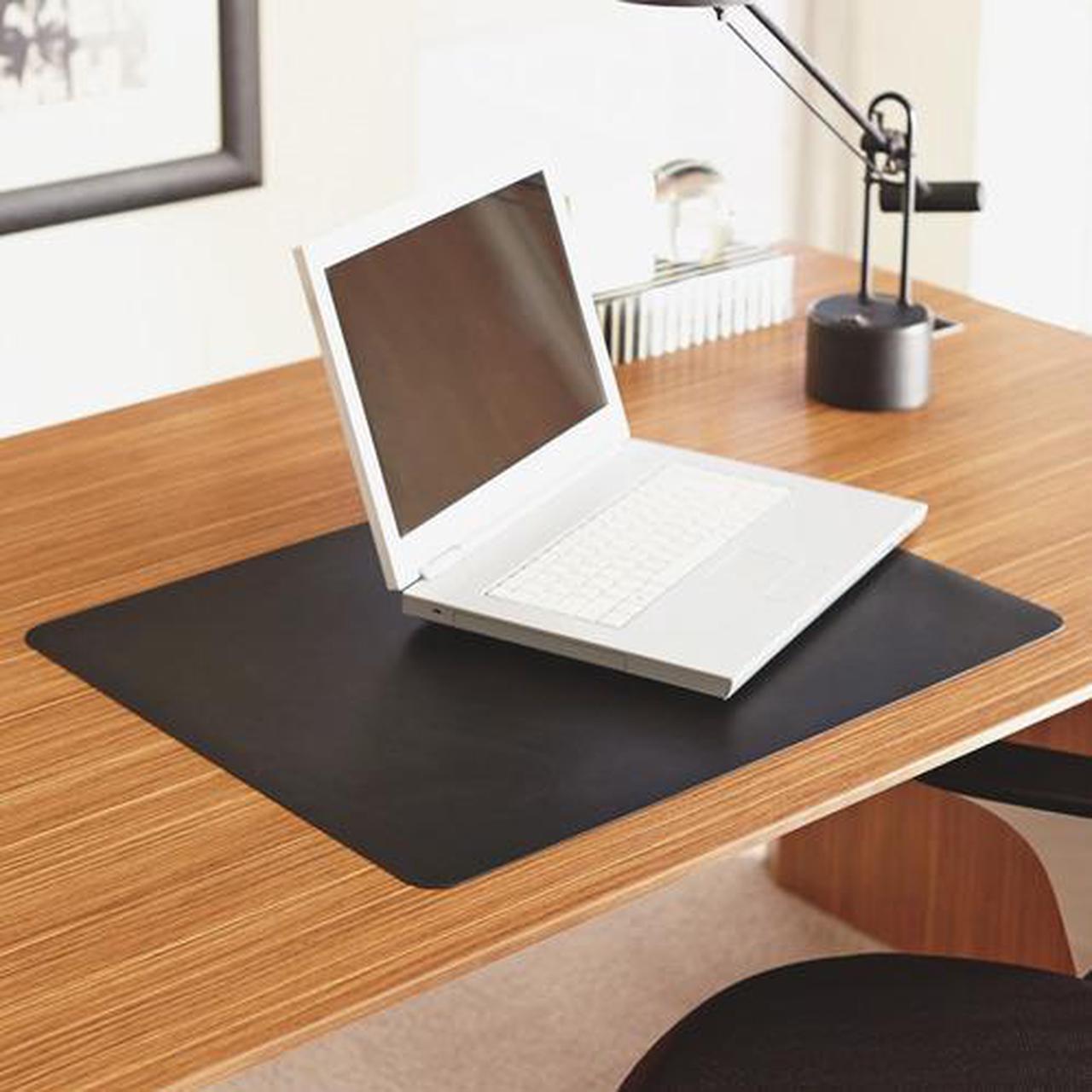 Alt view image 6 of 6 - Lorell Deskpad Nat Origins 20"x36" Black 39654