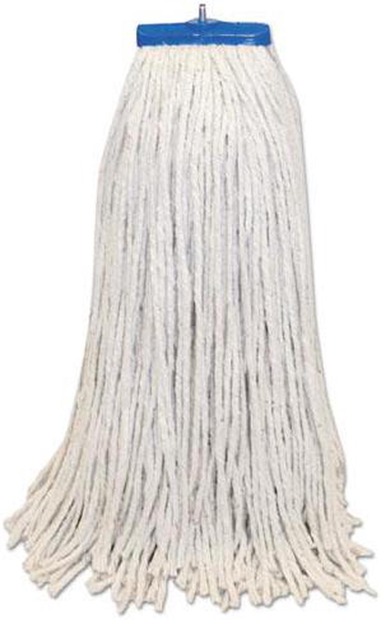 Main image of Boardwalk Mop Head, Lie-Flat Head, Cotton Fiber, 24oz., White, 12/carton BWKCM22024 Includes 12 mop heads per case.