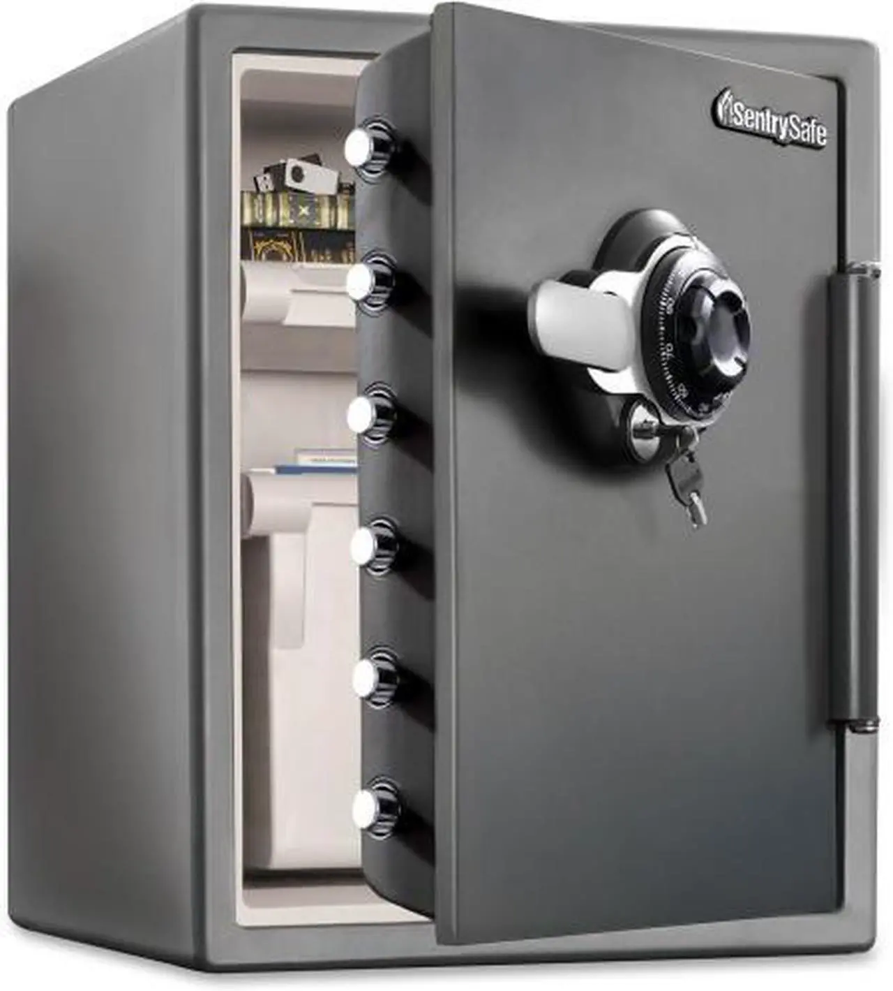 Alt view image 2 of 6 - SENTRY SAFE SFW205DPB Fire Safe,2.05 cu ft,Gray