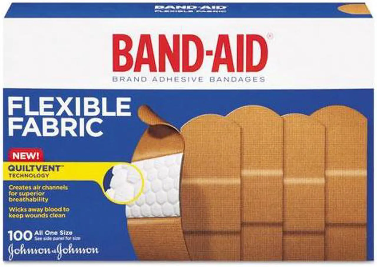 Alt view image 16 of 20 - BAND-AID Flexible Fabric Adhesive Bandages 1" x 3" 100/Box 4444