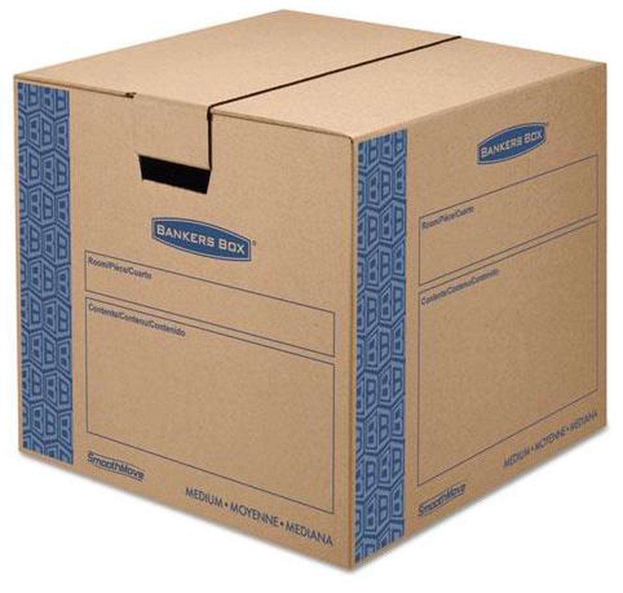 Alt view image 5 of 16 - Bankers Box SmoothMove Prime Medium Moving Boxes 18l x 18w x 16h Kraft/Blue 8