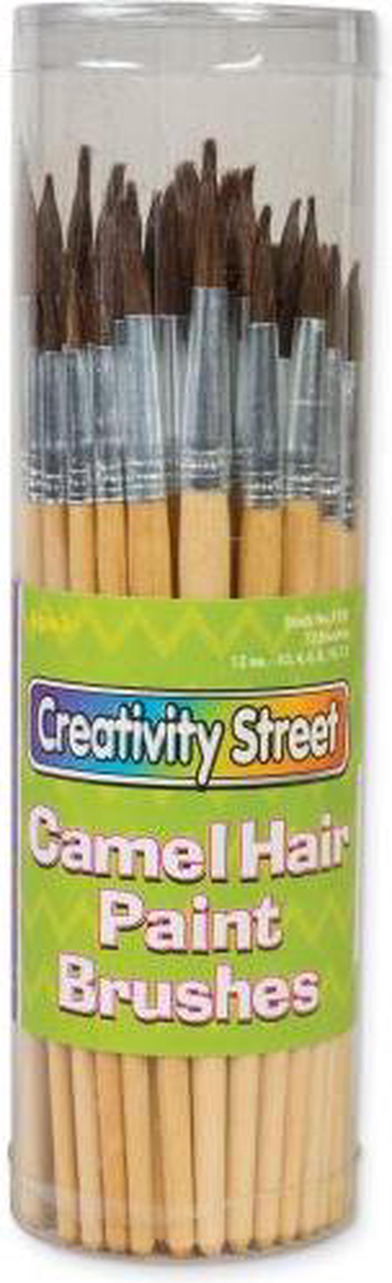 Alt view image 2 of 2 - Creativity Street Camel Hair Paint Brushes - 72 Brush(es) - Aluminum Ferrule  CKC5159