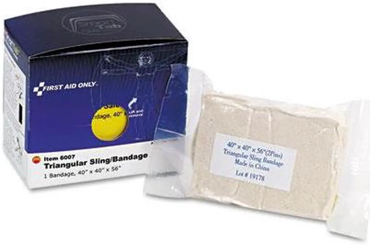 Alt view image 4 of 14 - First Aid Only Triangular Sling/Bandage, 40” x 40” x 56”, 2 Safety Pins/1 Bandage/Box