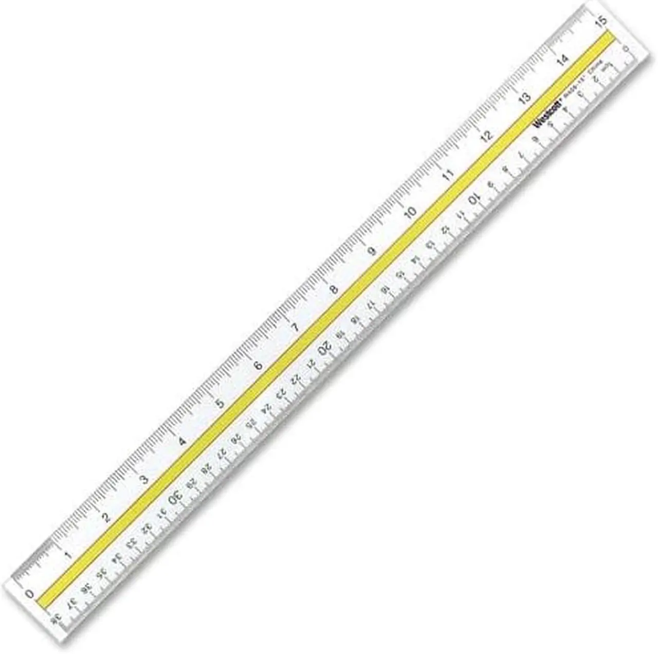 Alt view image 2 of 7 - Westcott Acrylic Data Highlight Reading Ruler With Tinted Guide 15" Clear 10580