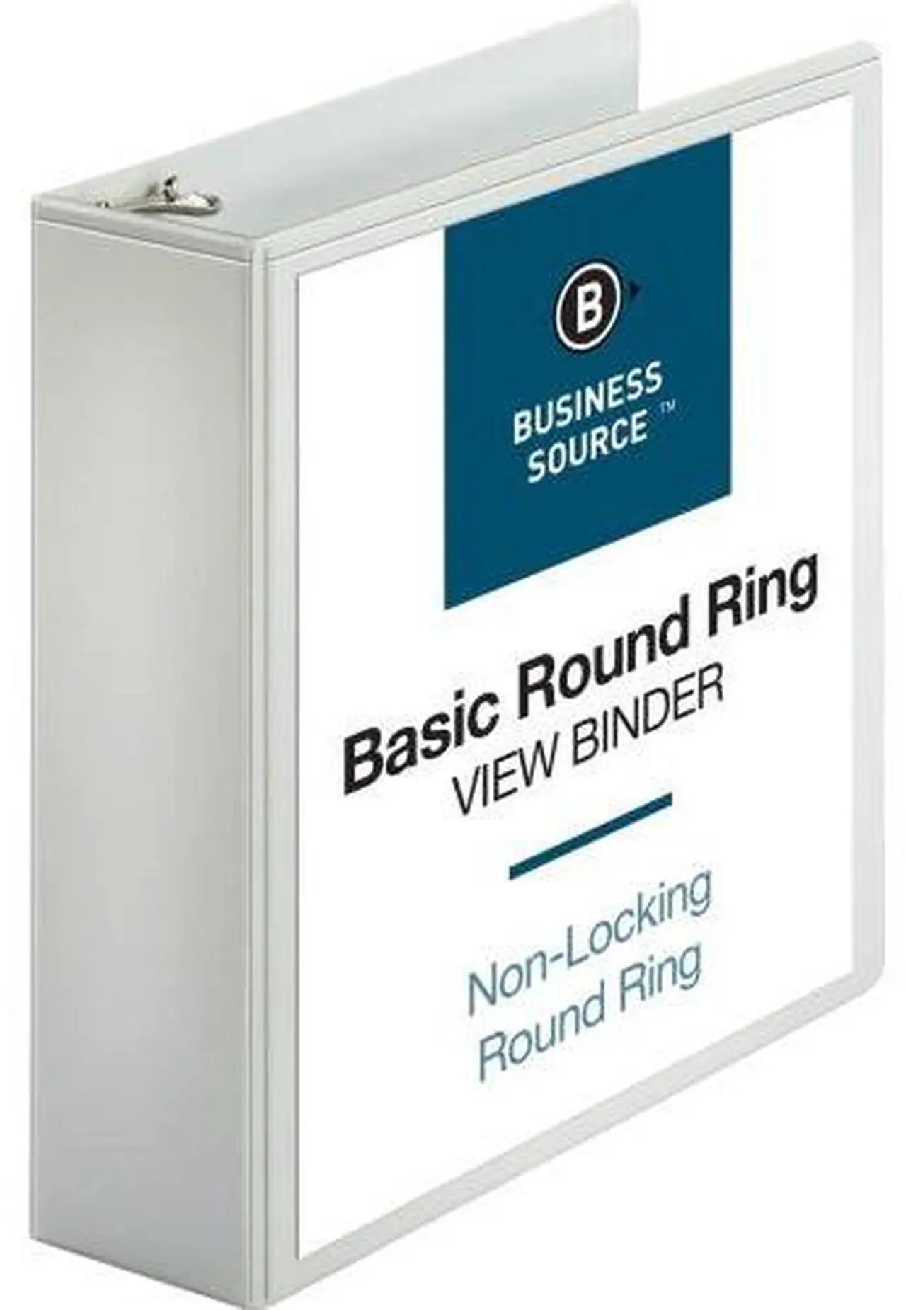 Alt view image 2 of 5 - Business Source View Binder w/ 2 Inside Pockets 3" Capacity White 09959