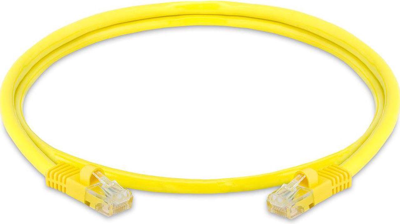 Alt view image 2 of 7 - Cmple Cat5e Network Ethernet Cable - Computer LAN Cable 1Gbps - 350 MHz, Gold Plated RJ45 Connectors - 3 Feet Yellow