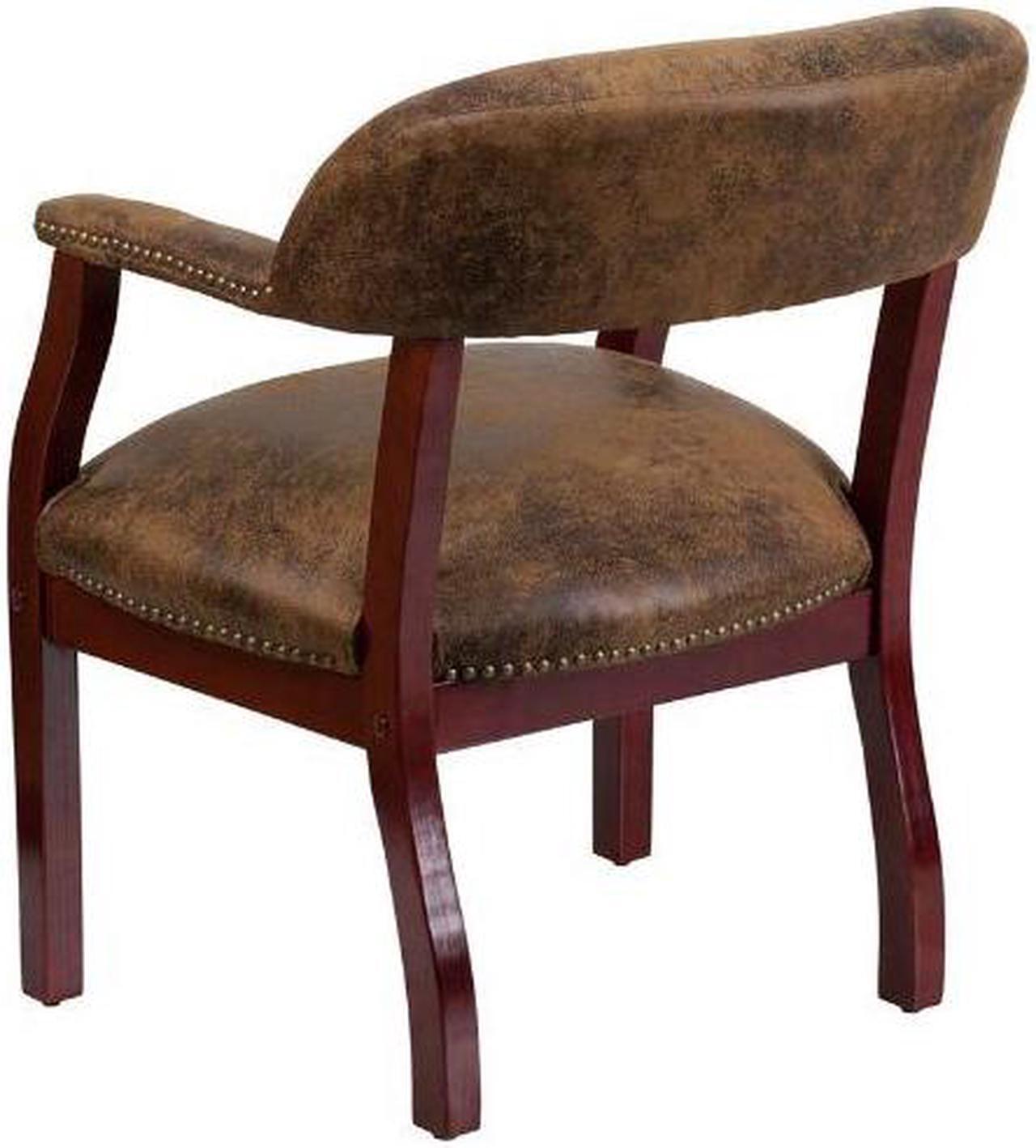 Alt view image 10 of 20 - Flash Furniture B-Z105-BRN-GG Bomber Jacket Brown Luxurious Conference Chair