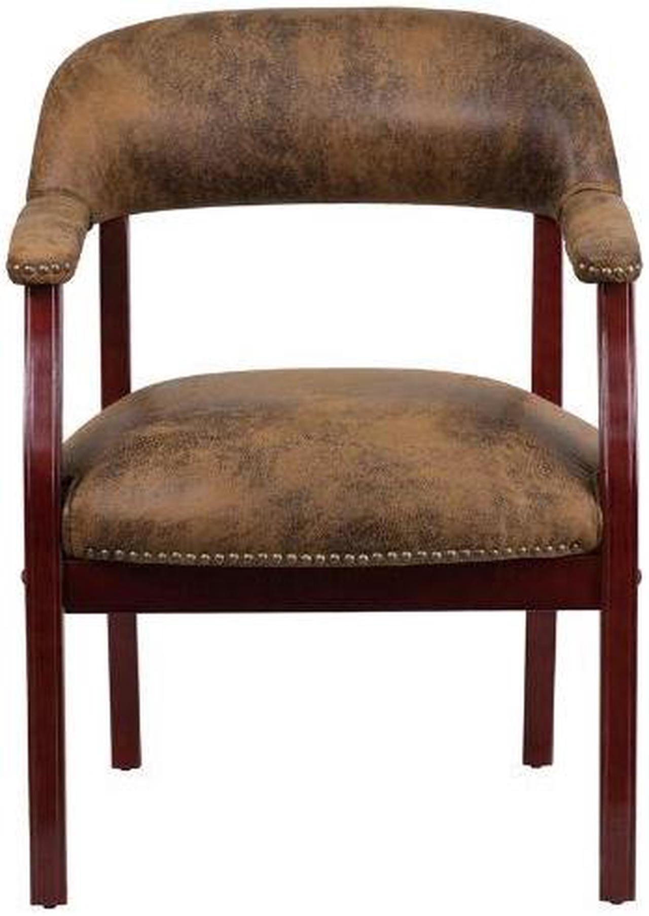 Alt view image 11 of 20 - Flash Furniture B-Z105-BRN-GG Bomber Jacket Brown Luxurious Conference Chair