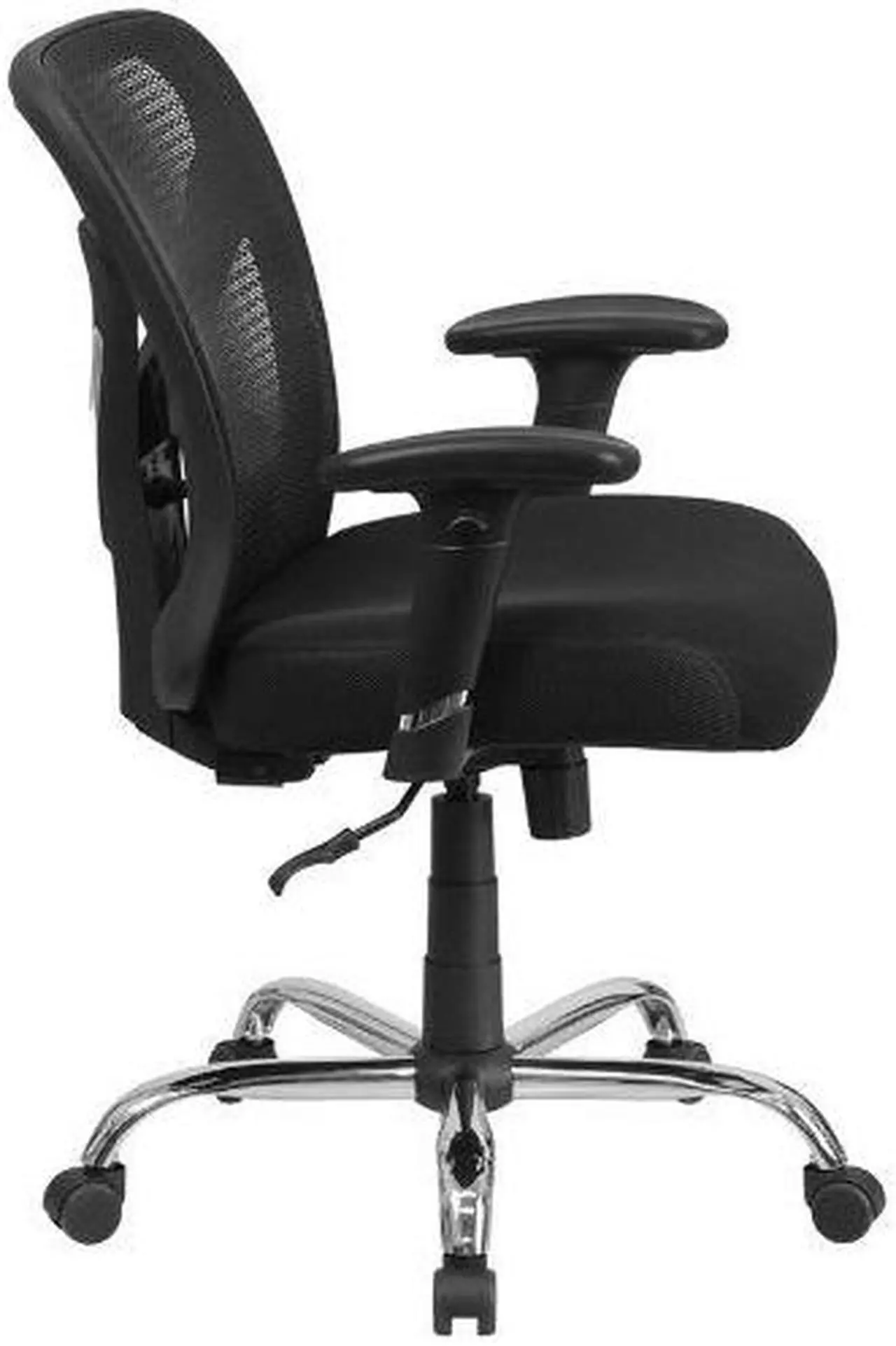 Alt view image 6 of 20 - Big & Tall Office Chair | Adjustable Height Mesh Swivel Office Chair with Wheels