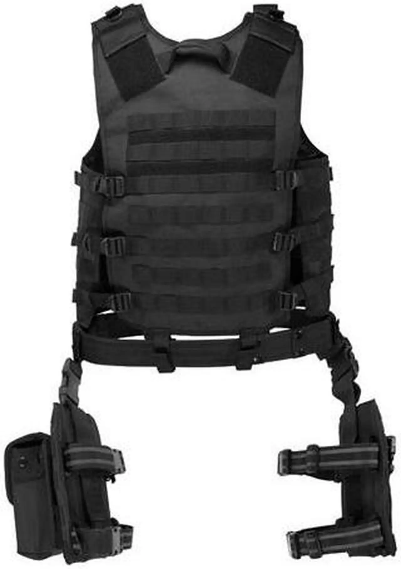 Alt view image 3 of 7 - Barska Loaded Gear VX-100 Tactical Vest and Leg Platform-Blk