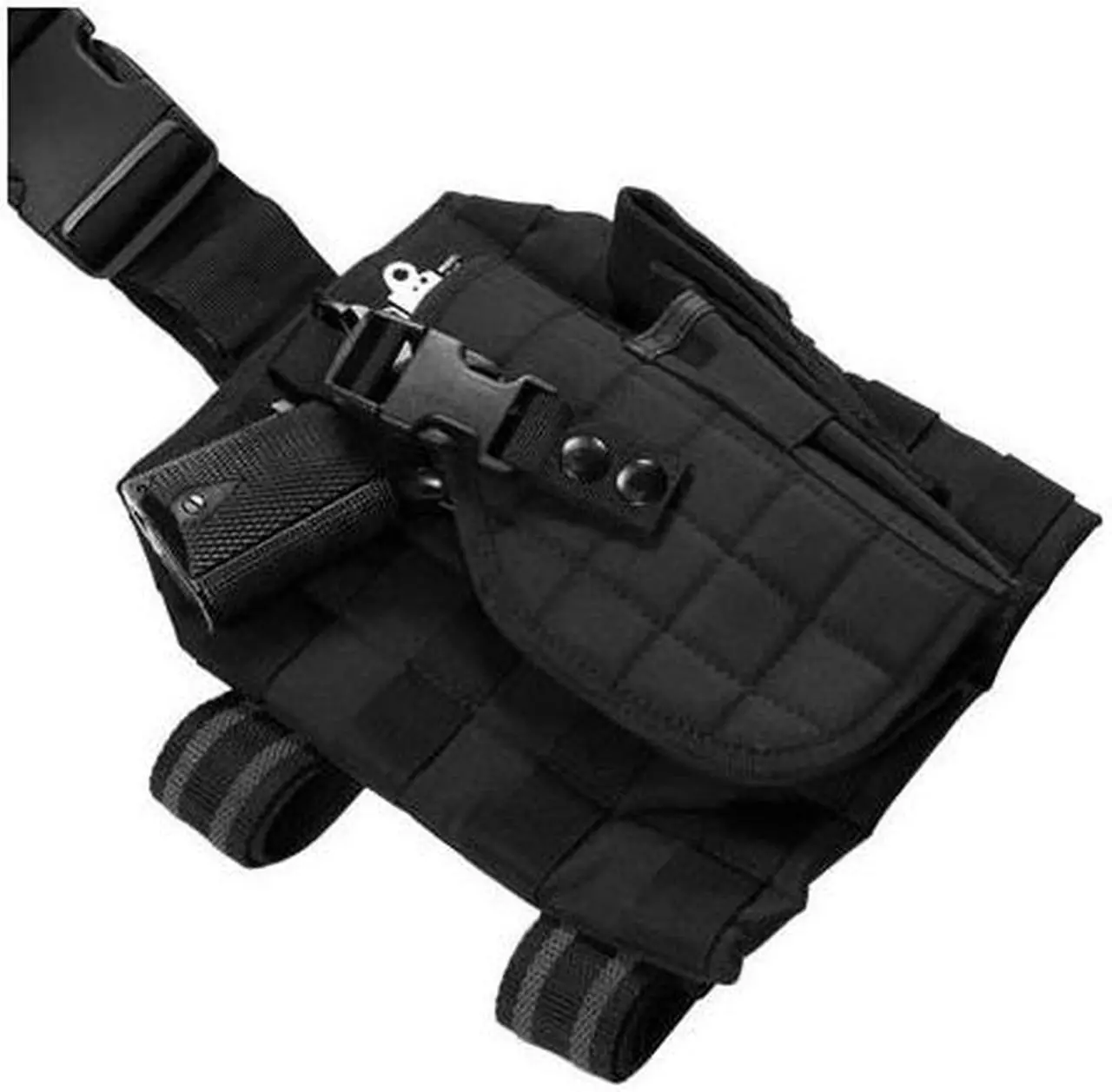Alt view image 5 of 7 - Barska Loaded Gear VX-100 Tactical Vest and Leg Platform-Blk