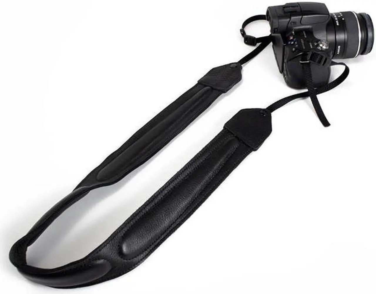 Main image of Perri's Leathers CSL-11 Garment Leather Camera Strap, Black Ergonomic Padding