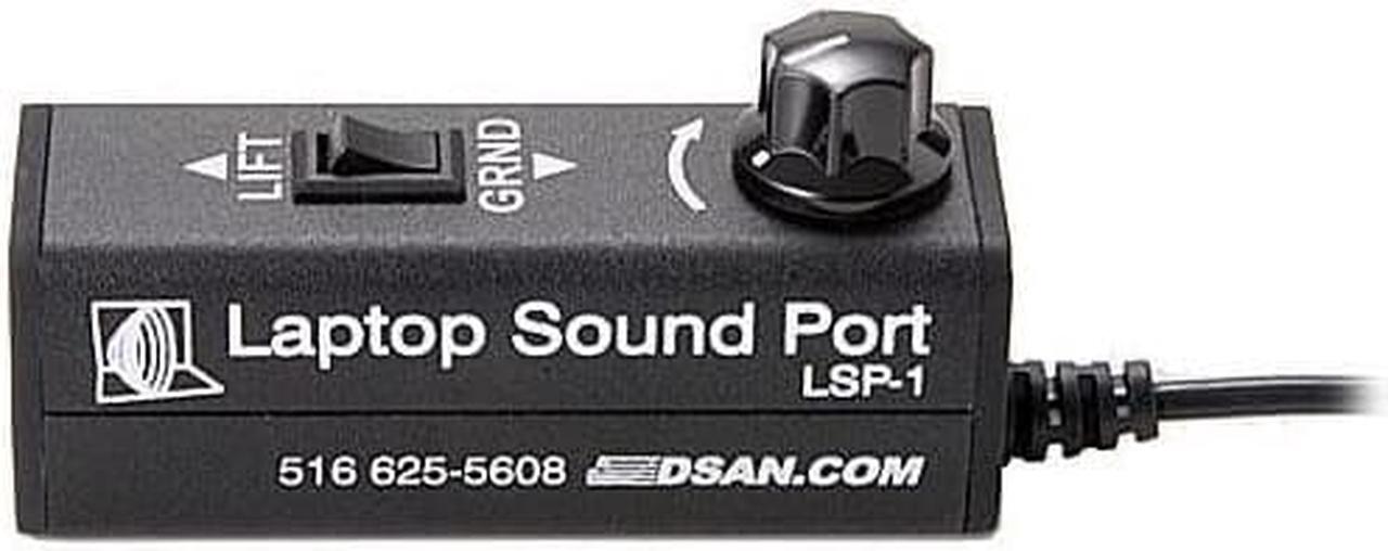 Alt view image 2 of 4 - DSAN Laptop Sound Port Compact Adapter with Ground Lift Switch #LSP-1