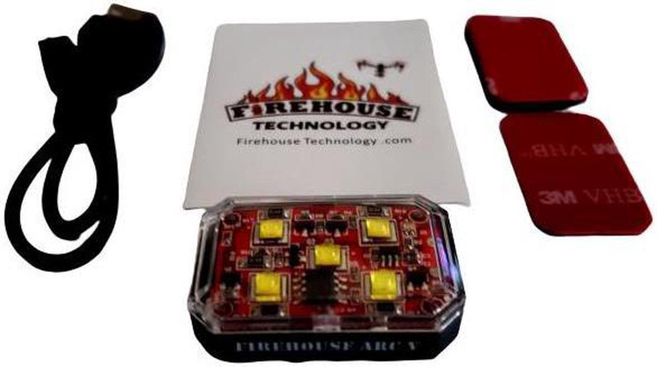 Alt view image 2 of 5 - Firehouse Technology ARC "V" Drone Strobe 3 Light Kit, White/Red/Green
