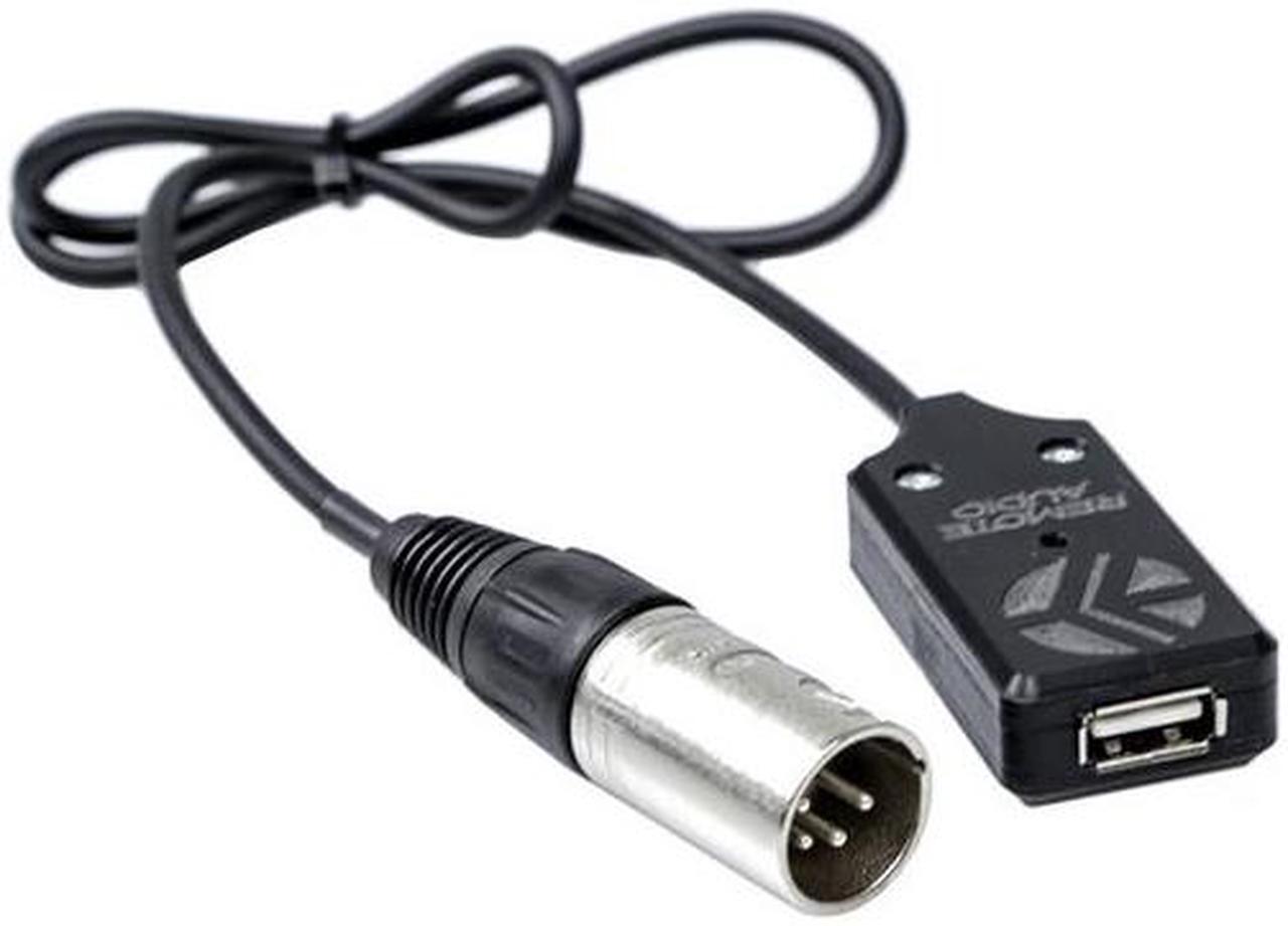 Main image of Remote Audio 2' 4-Pin XLR Male to USB Power Cable, 5VDC, 3A Max Output #CAX4MUSB