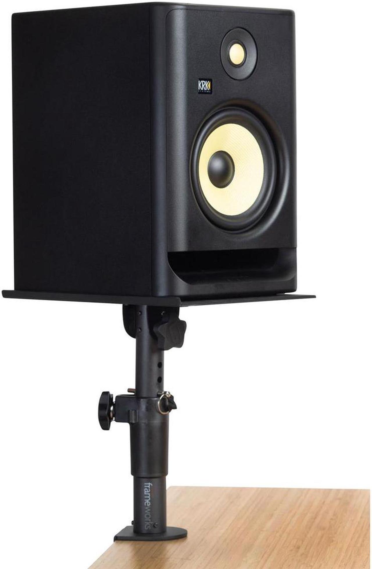 Alt view image 5 of 11 - Gator Cases Frameworks Clamp-On Desktop Studio Monitor Stand, 2-Pack