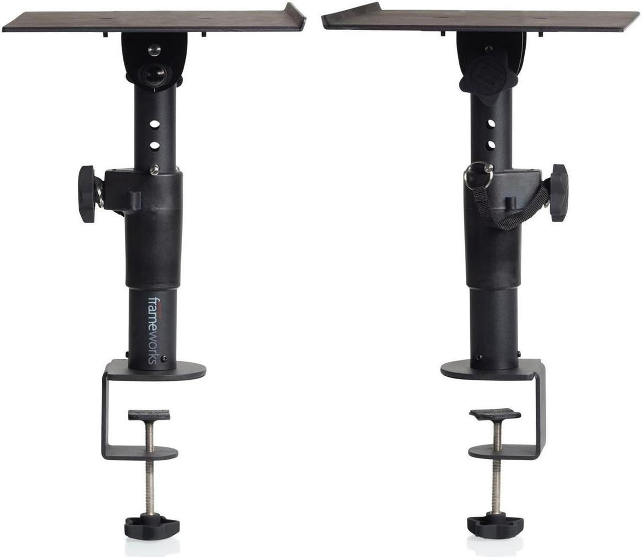 Main image of Gator Cases Frameworks Clamp-On Desktop Studio Monitor Stand, 2-Pack