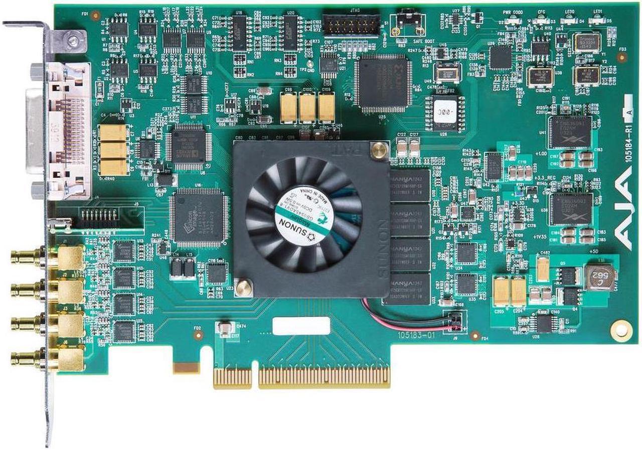 Alt view image 4 of 4 - AJA KONA 4 4K, 2K, 3G/Dual-Link HD/HD/SD 10-Bit PCIe Card, Breakout Box, 3xCable