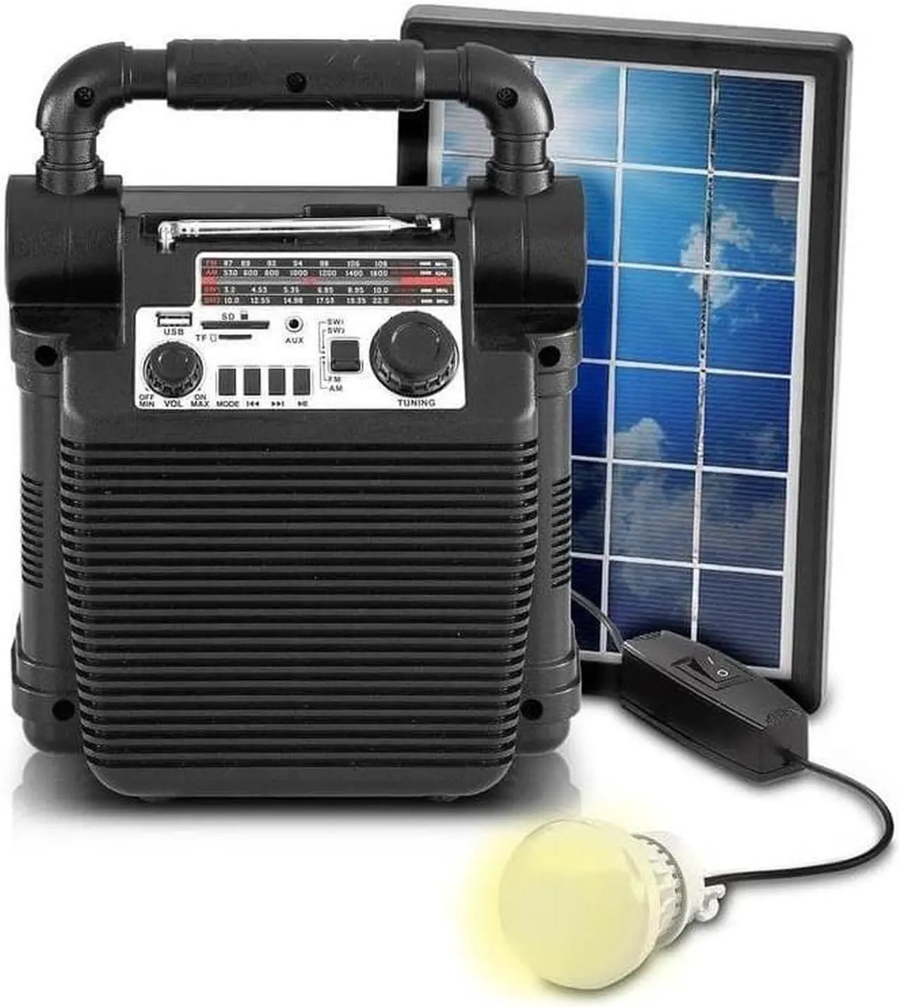 Alt view image 3 of 4 - Technical Pro SOLARBOX10 9-in-1 Solar Power Bank Speaker w/ 12V 3000 MAh Battery