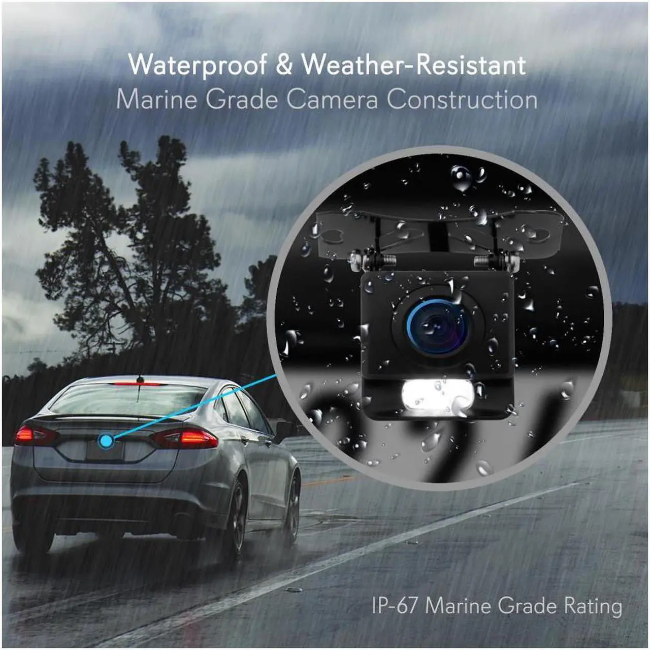 Alt view image 6 of 15 - rear view backup camera system  waterproof mini parking reverse license car vehicle rearview back up w/ 656x492p 420 tvl resolution, night vision, tiltadjustable angle, universal mount  pyle plcm11