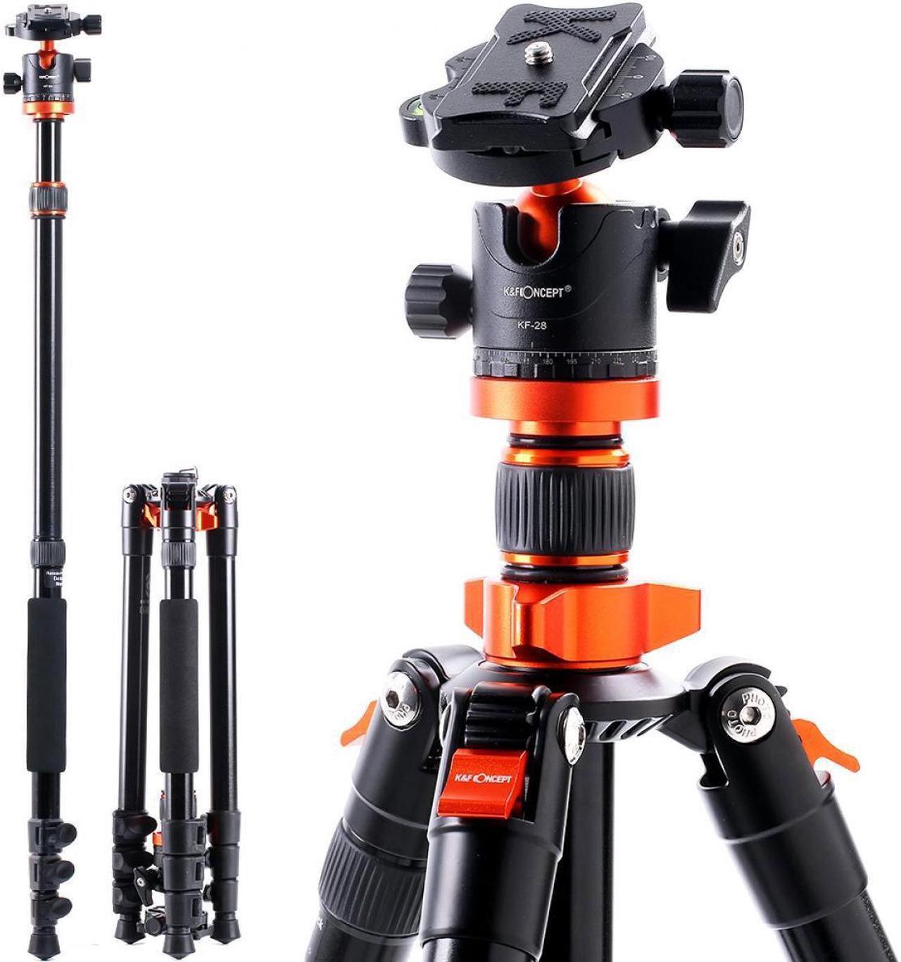 Main image of K&F Concept SA254M2 Aluminum Tripod with Monopod and Ball Head Kit #KF09.089