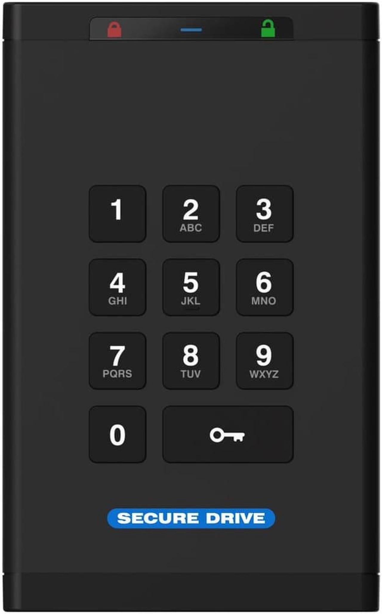Alt view image 7 of 9 - SecureData SecureDrive® KP 250GB SSD FIPS-140-2 Level 3 Validated 256-Bit Hardware Encrypted External Portable USB 3.0 - Unlock via On-Board Keypad