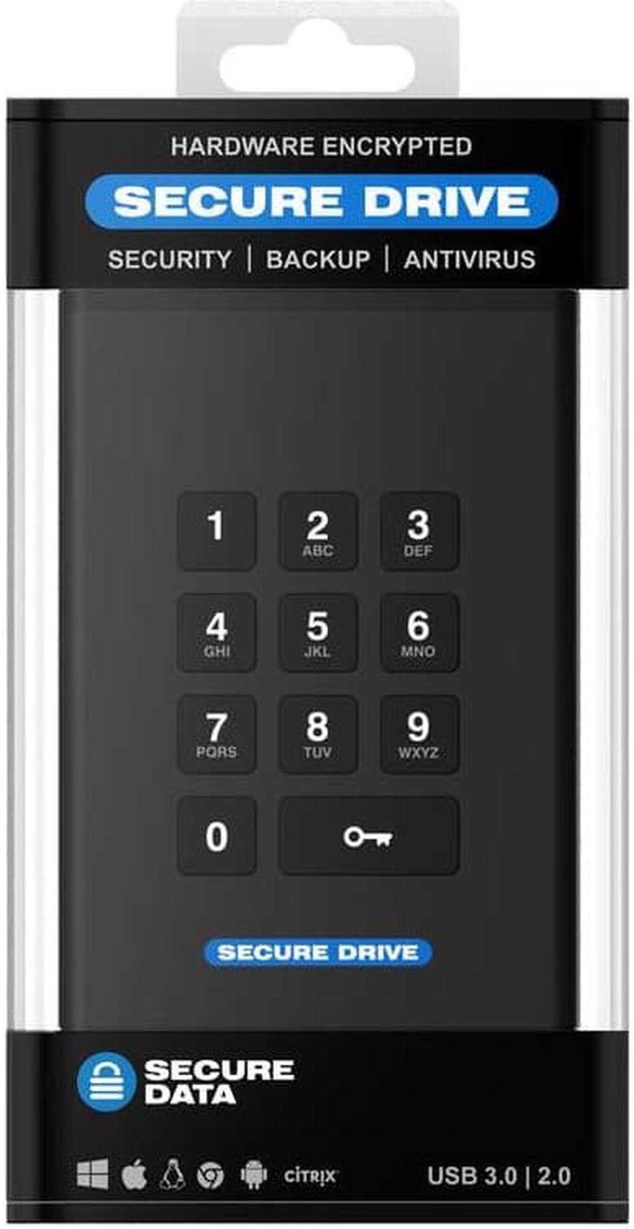 Alt view image 9 of 9 - SecureData SecureDrive® KP 250GB SSD FIPS-140-2 Level 3 Validated 256-Bit Hardware Encrypted External Portable USB 3.0 - Unlock via On-Board Keypad