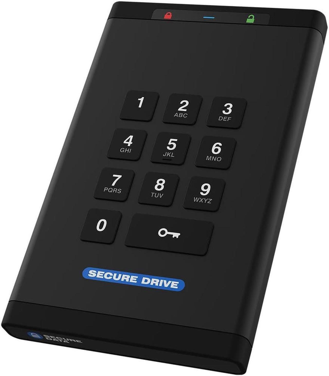 Alt view image 5 of 9 - SecureData SecureDrive® KP 250GB SSD FIPS-140-2 Level 3 Validated 256-Bit Hardware Encrypted External Portable USB 3.0 - Unlock via On-Board Keypad