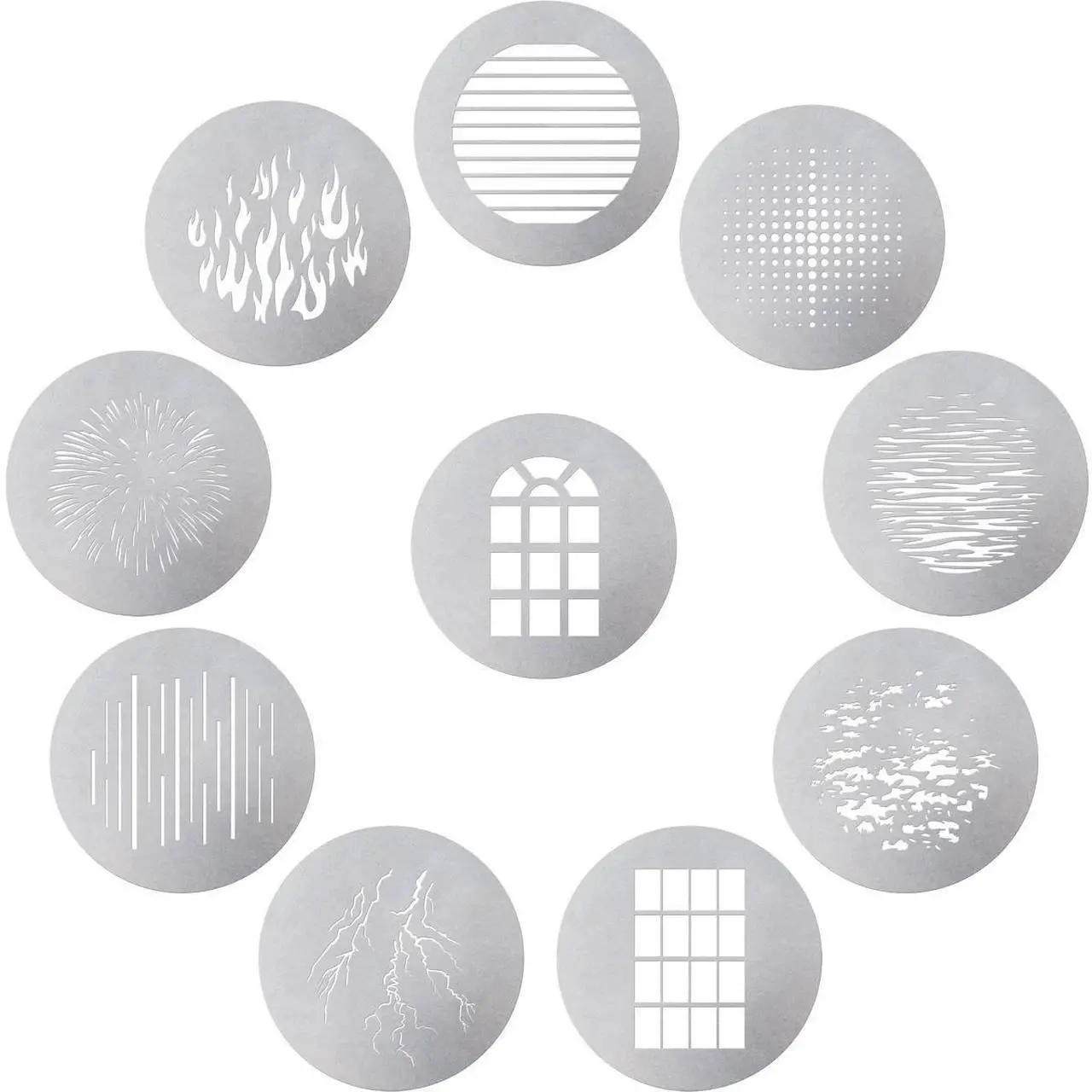 Main image of Aputure 10 GOBO Kit for Spotlight Mount, Ten Classic Shapes