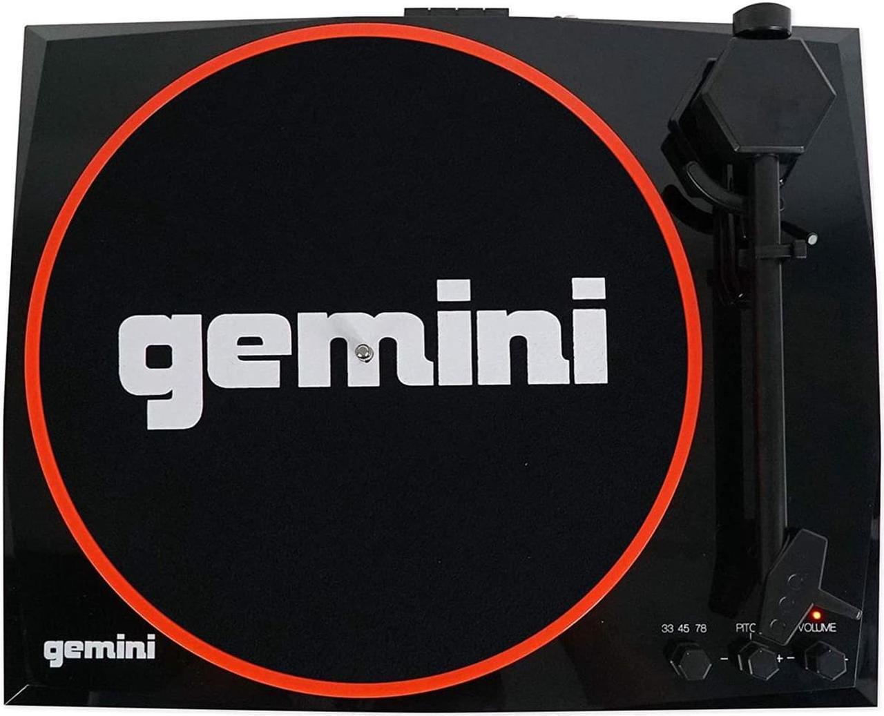 Alt view image 2 of 12 - Gemini TT-900BR Vinyl Record Player Turntable w/Bluetooth & Speakers, Black/Red