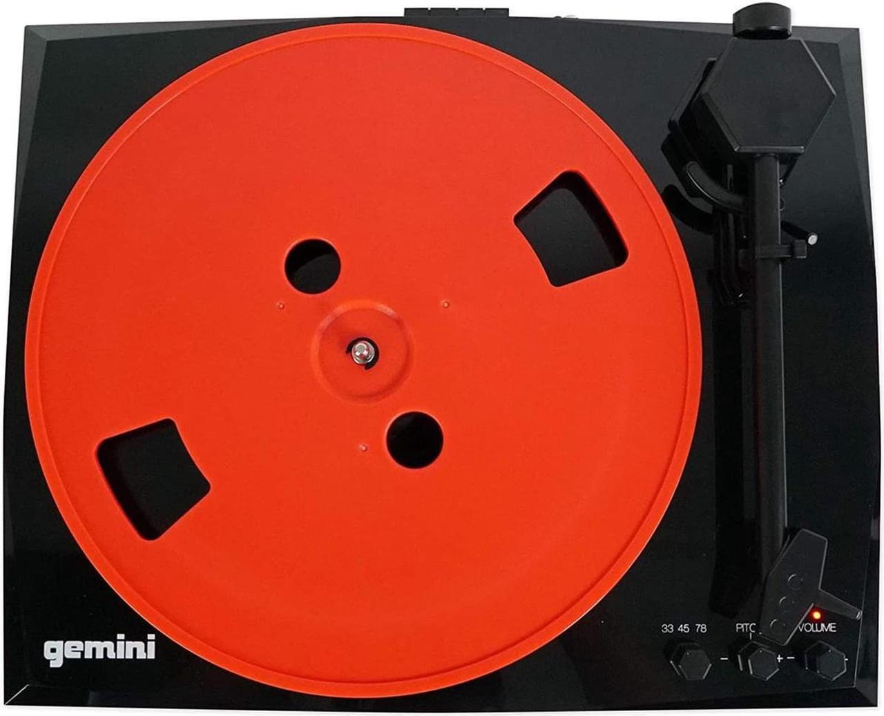 Alt view image 3 of 12 - Gemini TT-900BR Vinyl Record Player Turntable w/Bluetooth & Speakers, Black/Red