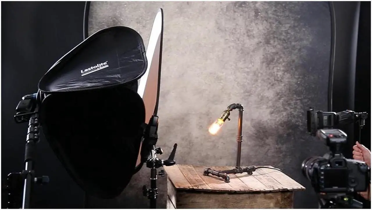 Alt view image 3 of 7 - Manfrotto 5x7' Vintage Collapsible Background, Smoke/Concrete
