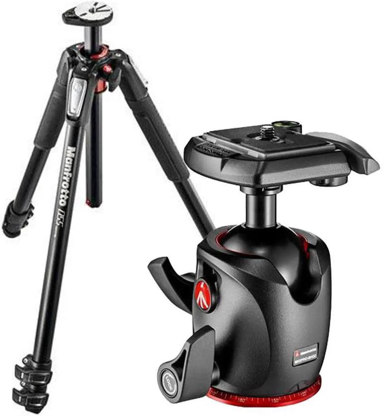 Main image of Manfrotto 055 3-Section Al Tripod,Bundle with XPRO Ball Head w/200PL-14 QR Plate