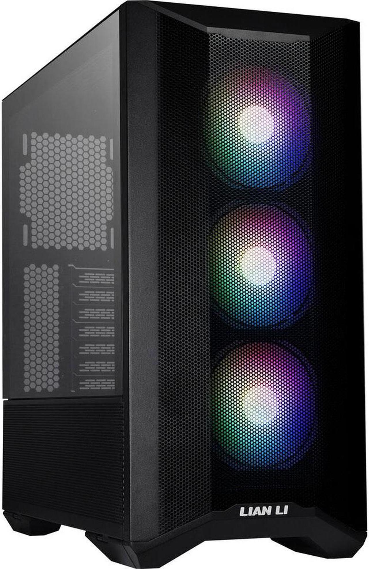 Alt view image 9 of 11 - LIAN LI LANCOOL II MESH RGB BLACK Tempered Glass ATX Case - Black Color - LANCOOL II MESH RGB-X