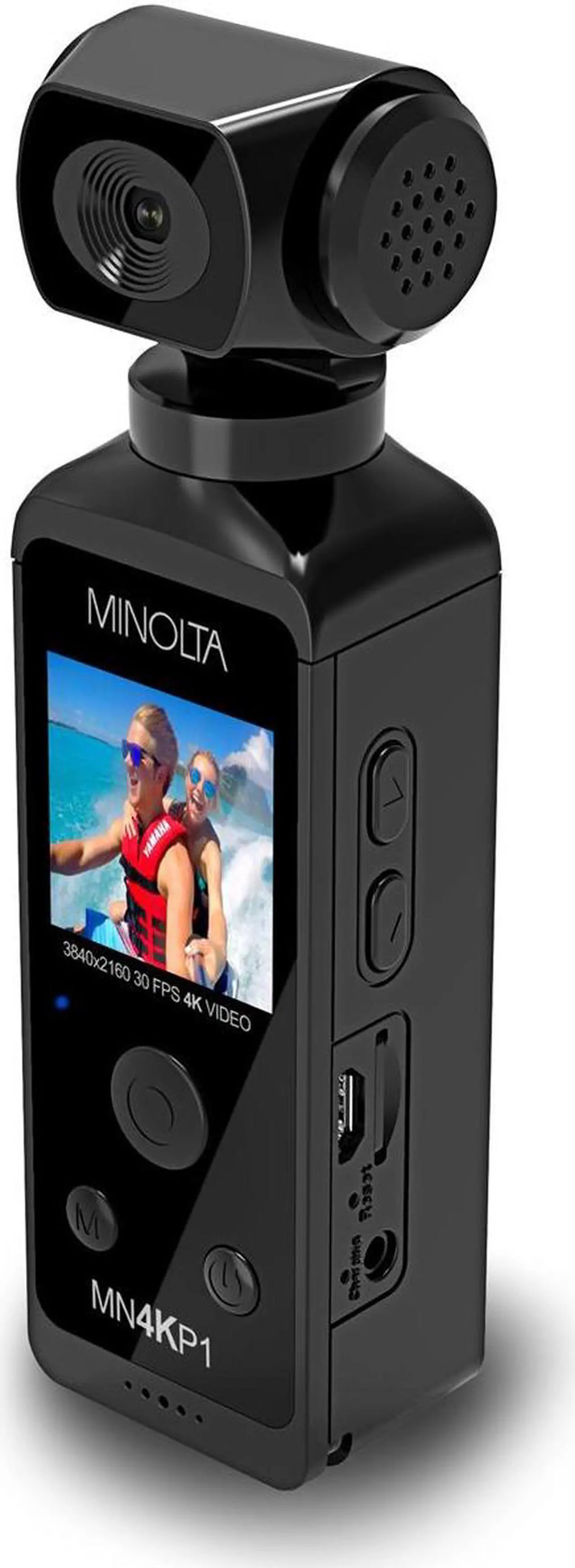 Alt view image 4 of 13 - Minolta MN4KP1 4K Ultra HD Wi-Fi Enabled Pocket Camcorder, Black