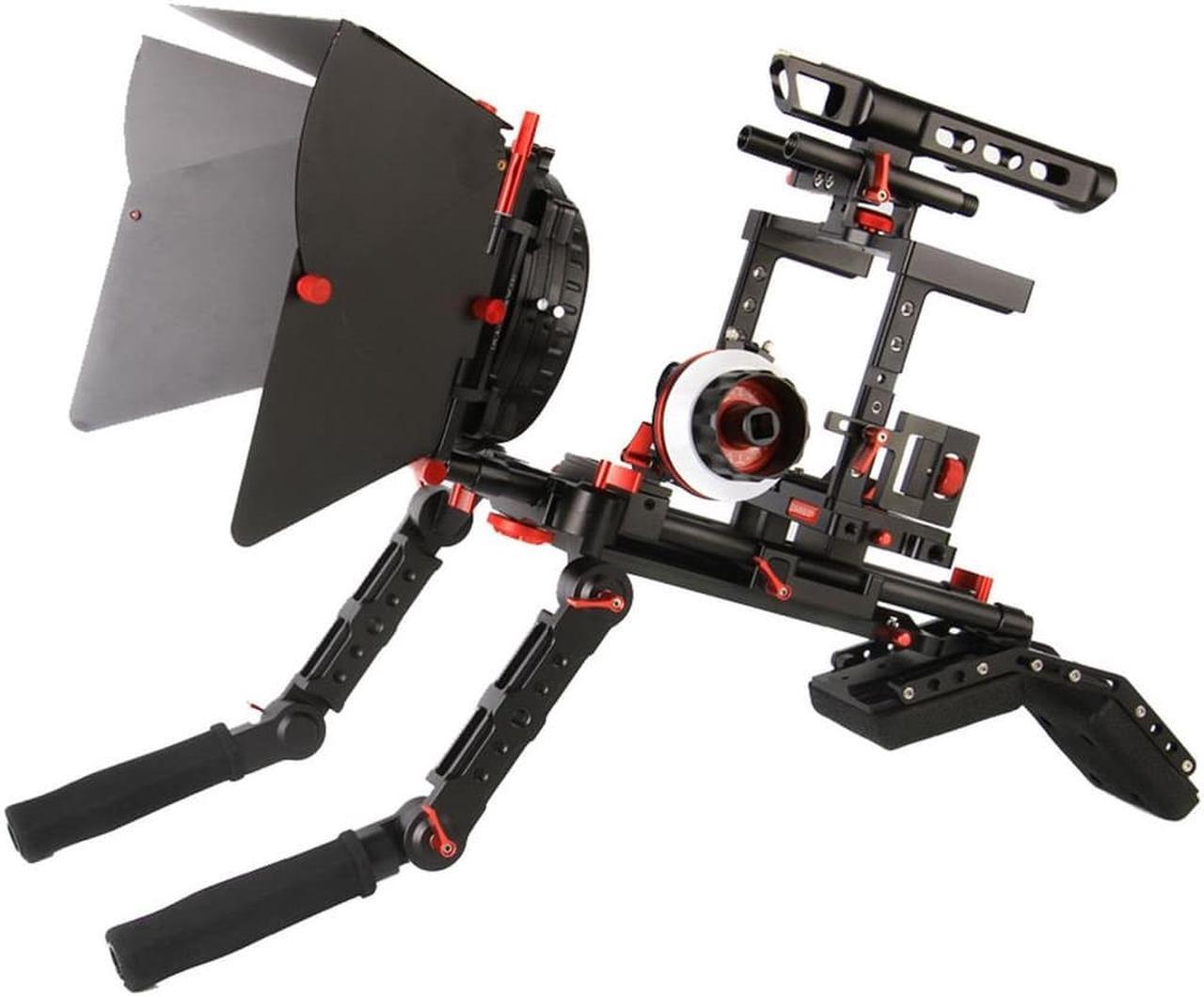 Alt view image 8 of 12 - CAME-TV DSLR Cage W/ Hand Grip For GH4 & SONY A7s & 5D Mark III