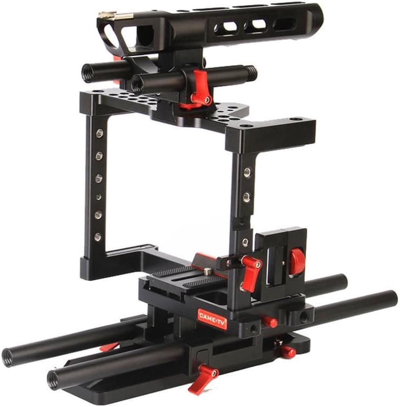 Alt view image 9 of 12 - CAME-TV DSLR Cage W/ Hand Grip For GH4 & SONY A7s & 5D Mark III