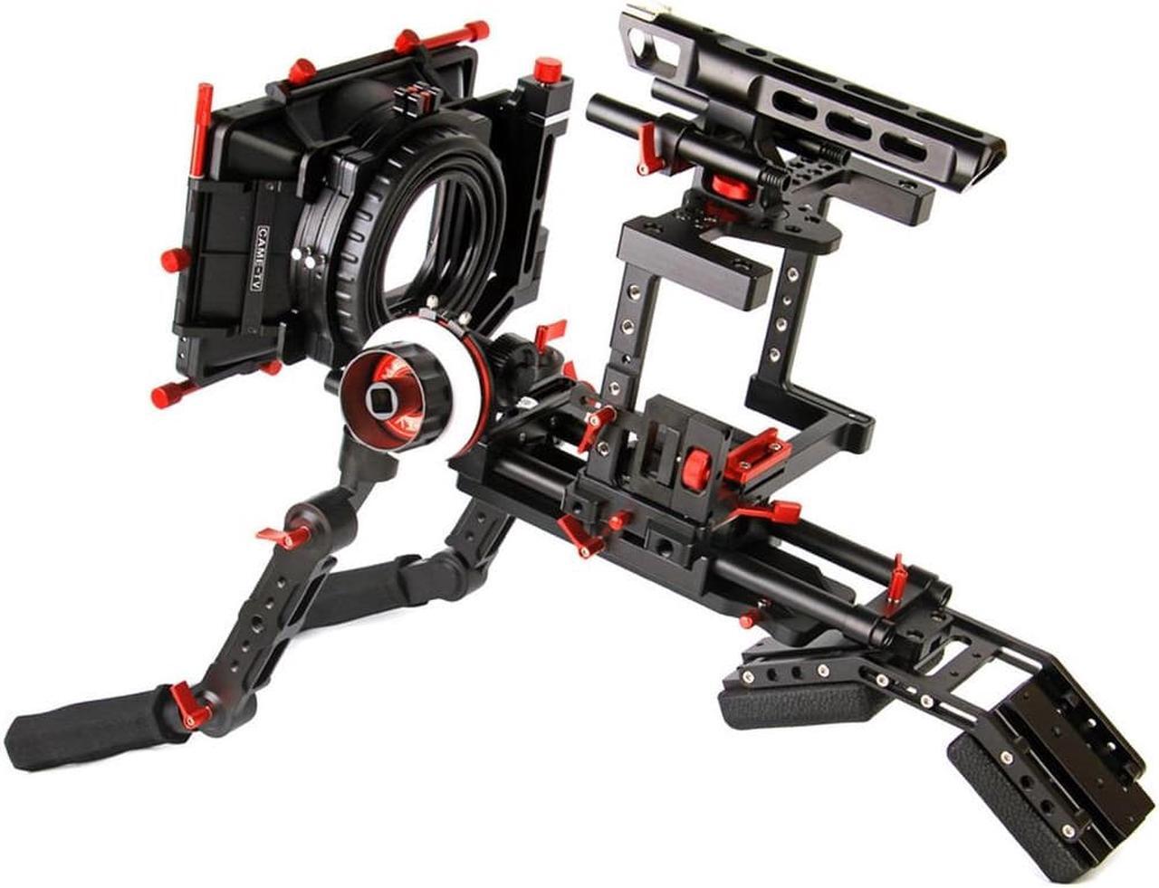 Alt view image 12 of 12 - CAME-TV DSLR Cage W/ Hand Grip For GH4 & SONY A7s & 5D Mark III