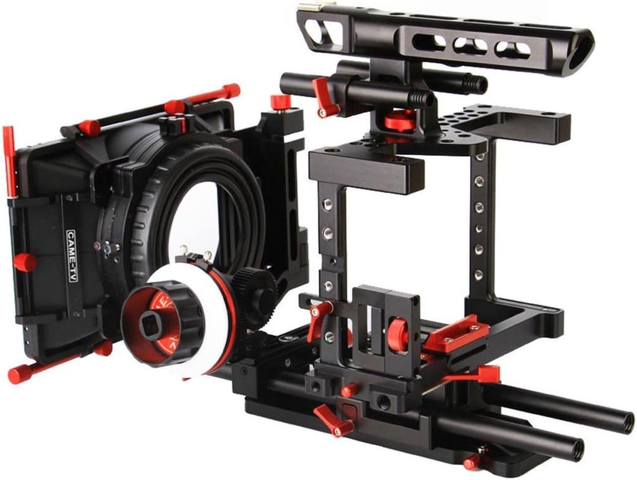 Alt view image 11 of 12 - CAME-TV DSLR Cage W/ Hand Grip For GH4 & SONY A7s & 5D Mark III